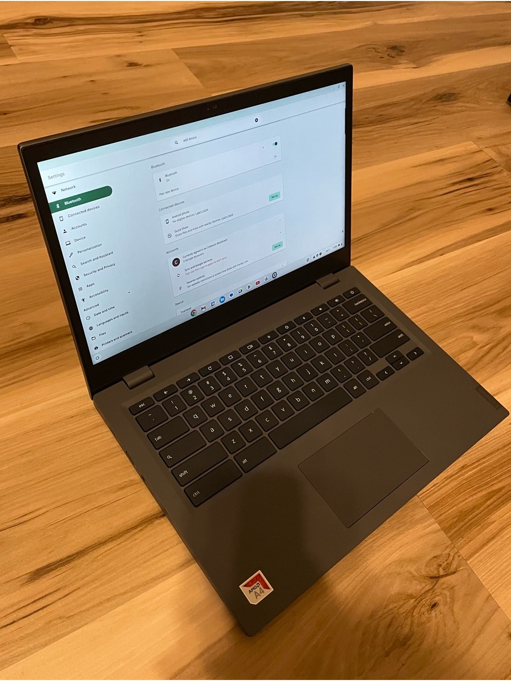 Gray Lenovo Laptop Chromebook - Sleek Portable Laptop